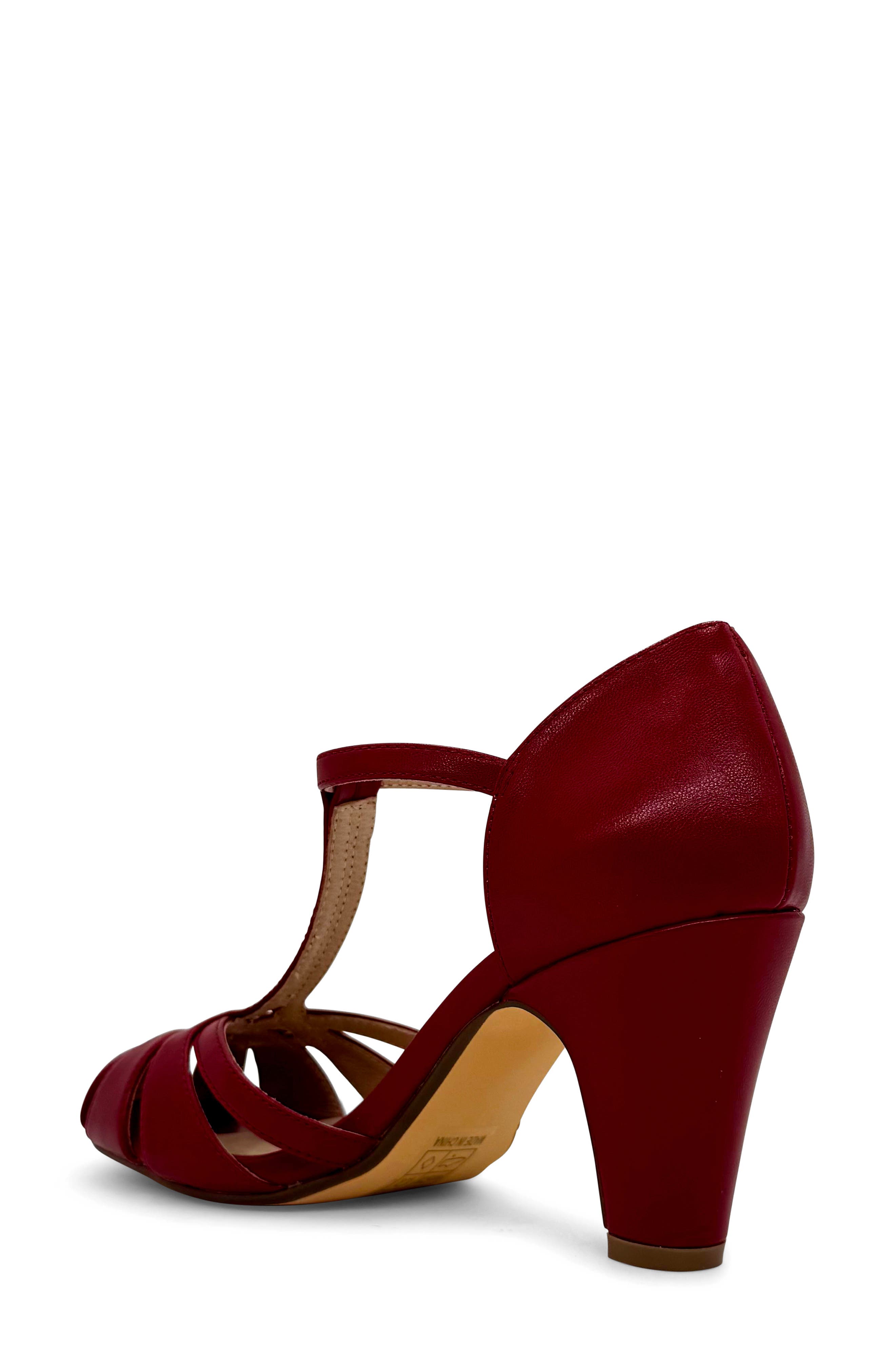Sergi T-Strap Sandal, Alternate, color, RED