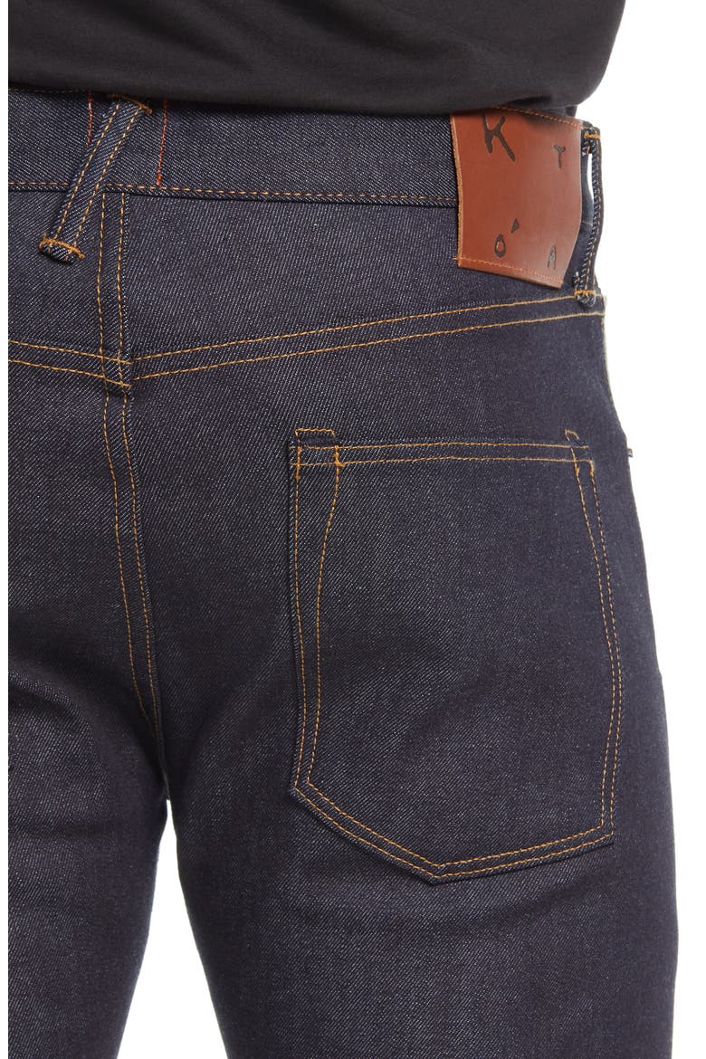 The Scissors Slim Tapered 10.5-Ounce Stretch Selvedge Jeans, Alternate, color, INDIGO RAW