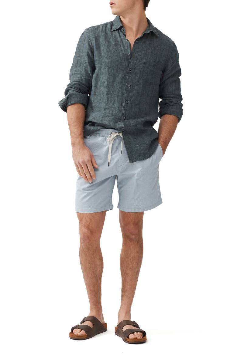 Coromandel Button-Up Linen Shirt, Alternate, color, ASH