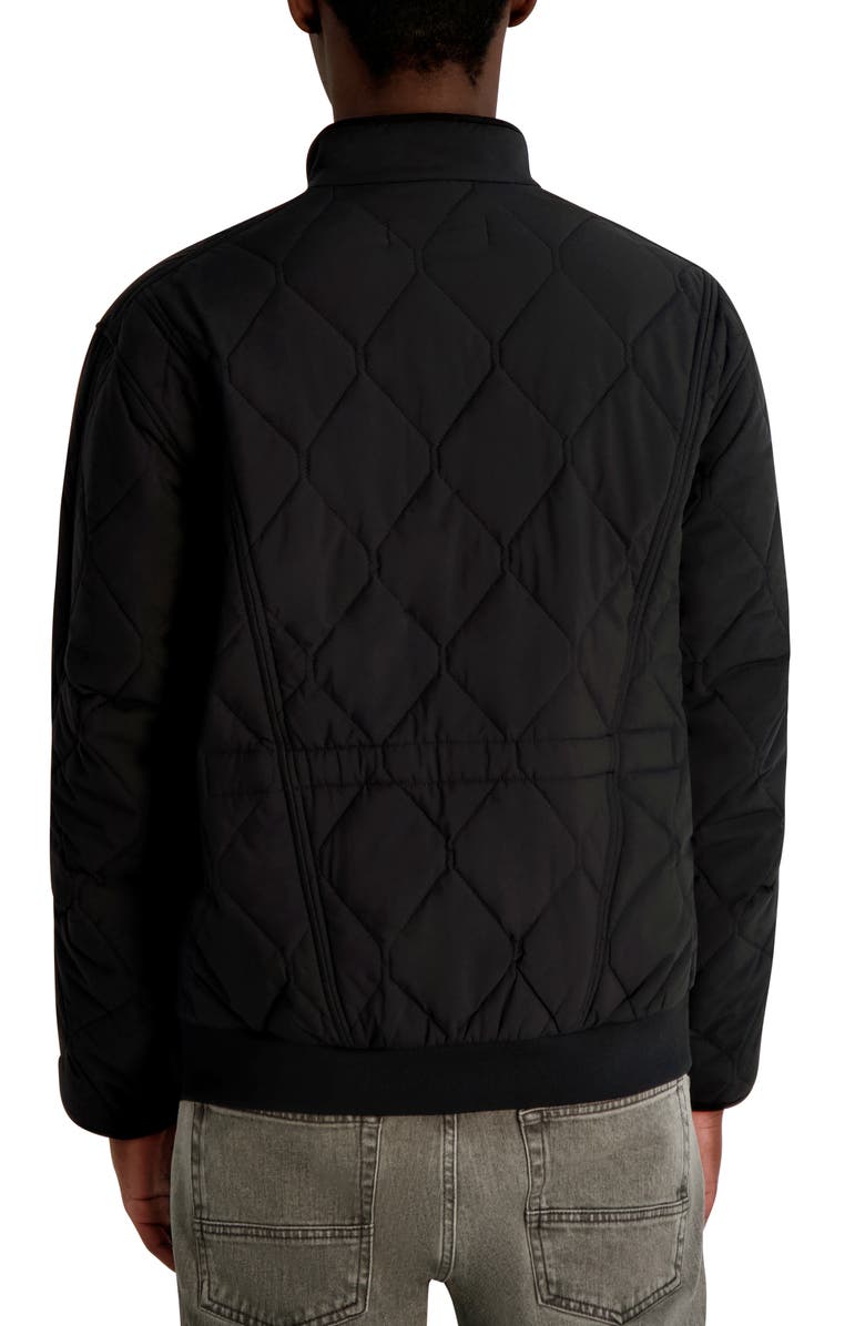 KARL LAGERFELD Diamond Quilted Lightweight Jacket, Alternate, color, Black