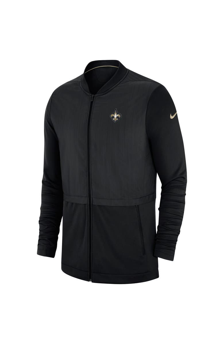 Nike Men's Nike Black New Orleans Saints Sideline Elite Hybrid Full-Zip Jacket, Main, color, 