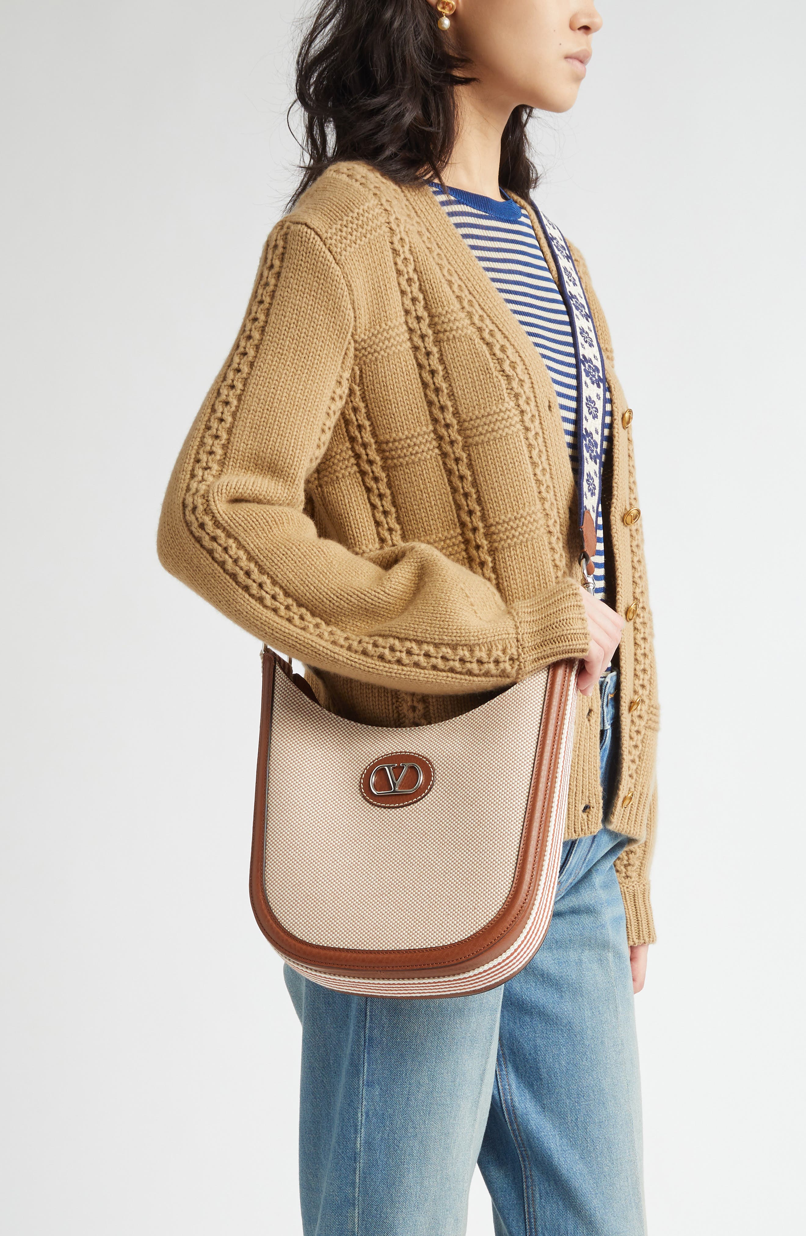 Valentino Garavani Medium New Family Hobo Bag, Alternate, color, 