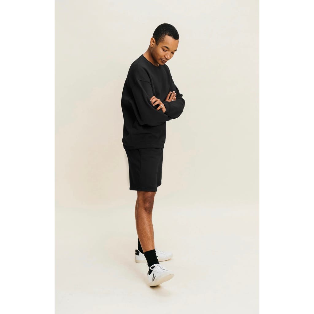 Ocio Organic Cotton Teddy Everywhere Shorts In Black