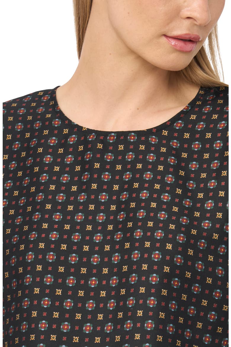 Border Print Shell, Alternate, color, RICH BLACK 060