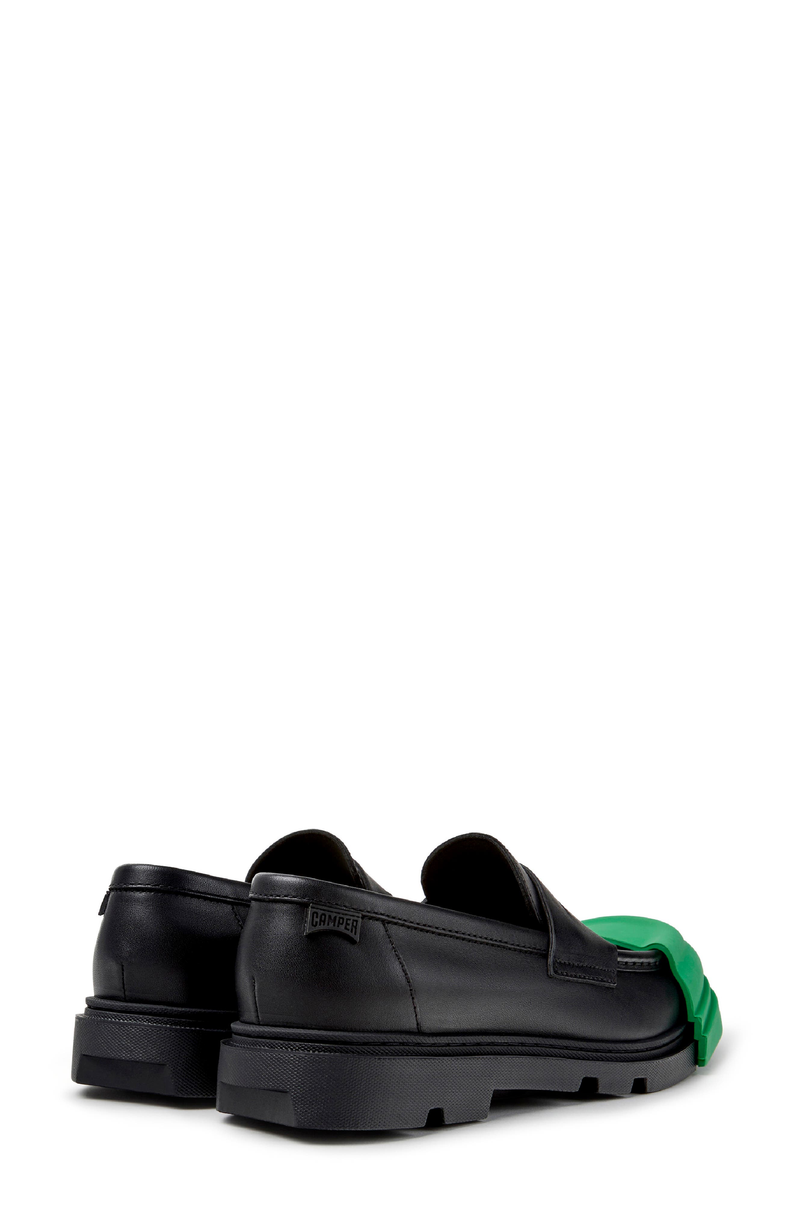 Junction Cap Toe Penny Loafer, Alternate, color, BLACK