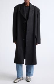 MM6 Maison Margiela Raw Edge Wool Felt Coat