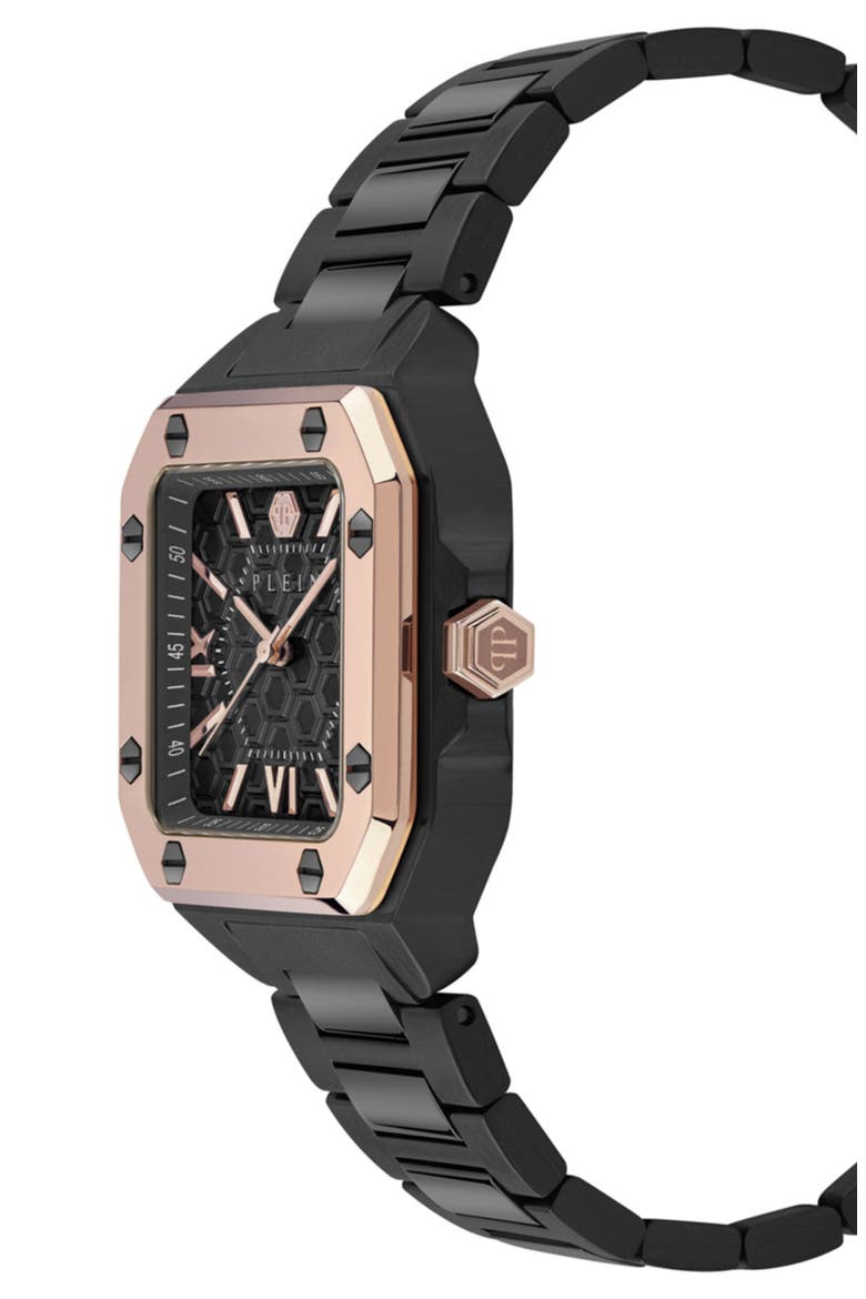 Edge Two-Tone Bracelet Watch, 42mm, Alternate, color, IP BLACK