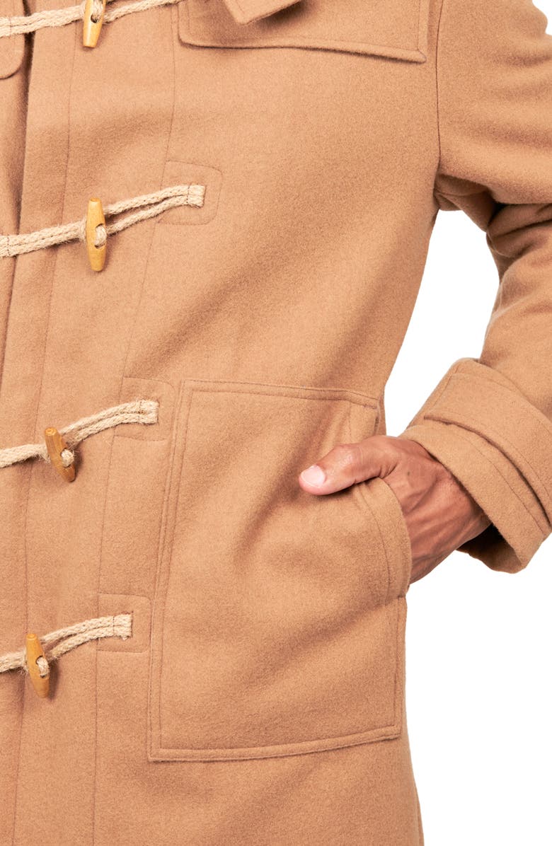 CONSTRUCT Solid Wool Toggle Coat, Alternate, color, Khaki