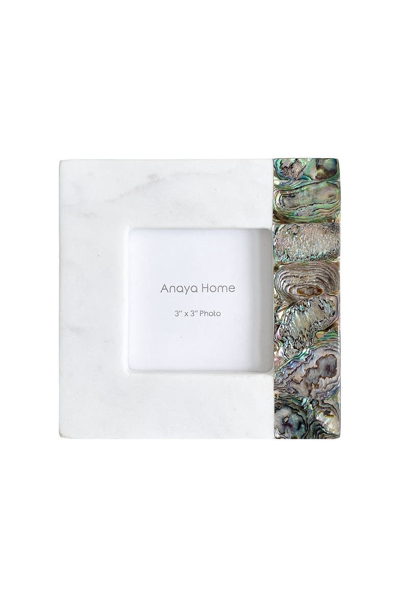 Rainbow Pearl Marble Picture Frames, Alternate, color, White