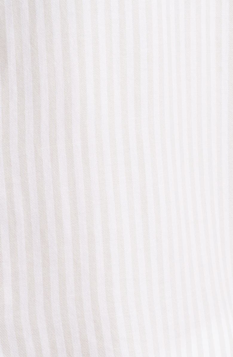 beachlunchlounge Daria Stripe Button-Up Shirt, Alternate, color, Light Cocoa