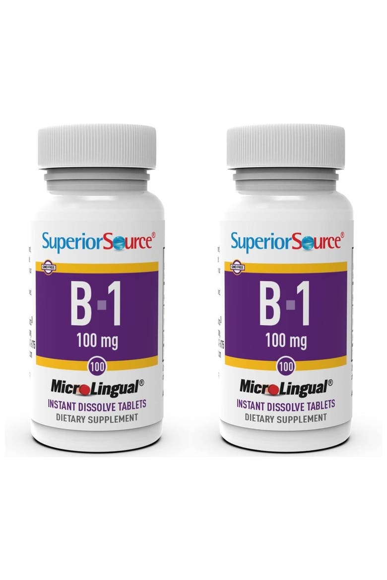 Vitamin B1 Thiamin Instant Dissolve MicroLingual Tablets, Main, color, White