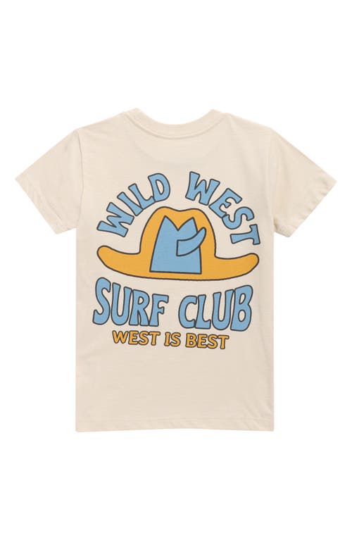 Tiny Whales Kids' Wild West Surf Club Cotton Graphic T-shirt In Neutral