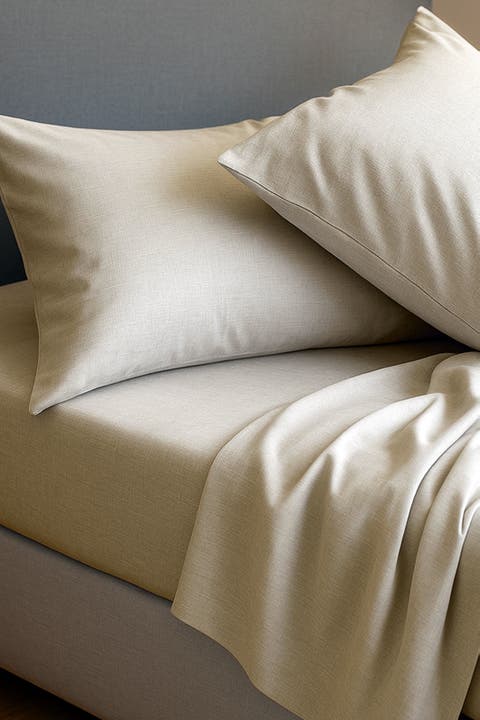 Melange Viscose Cotton Blend Breathable Bed Sheets