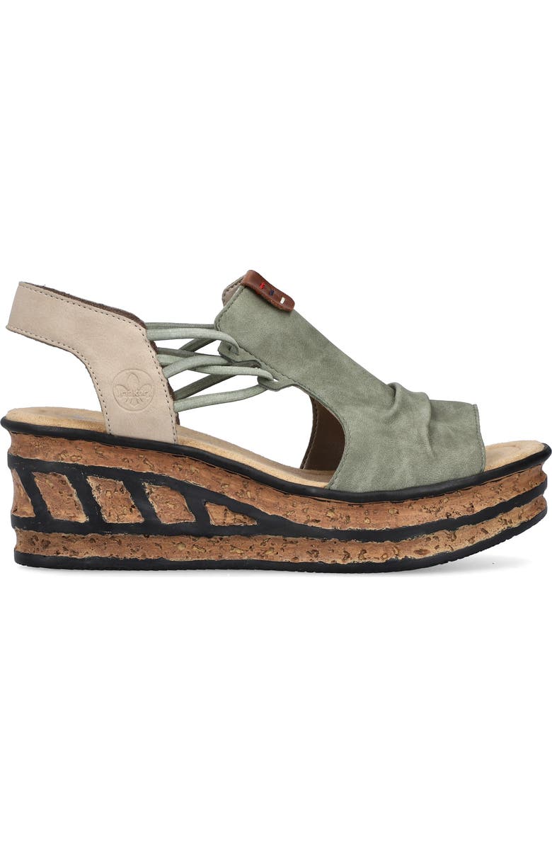 Rieker Rose 76 Platform Wedge Sandal, Alternate, color,