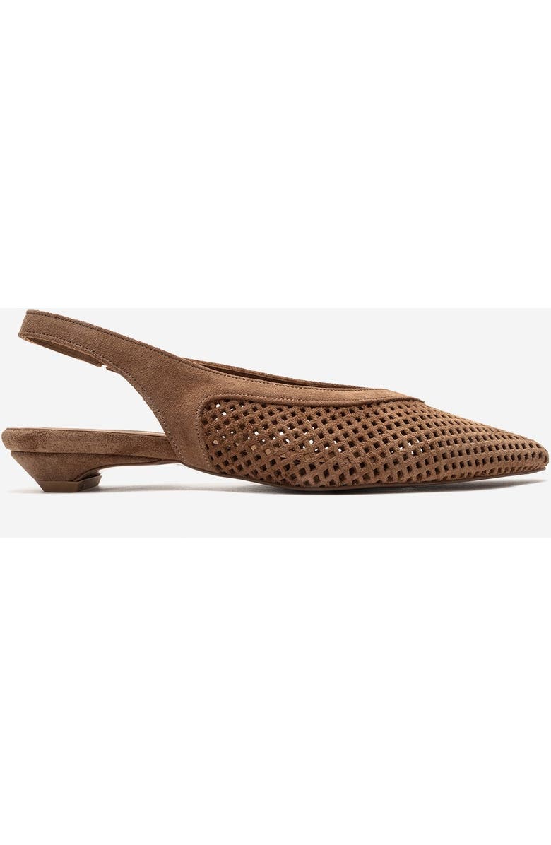 Forever & Always Shoes Lieve Leather Slingback Pump, Alternate, color, Cognac Suede