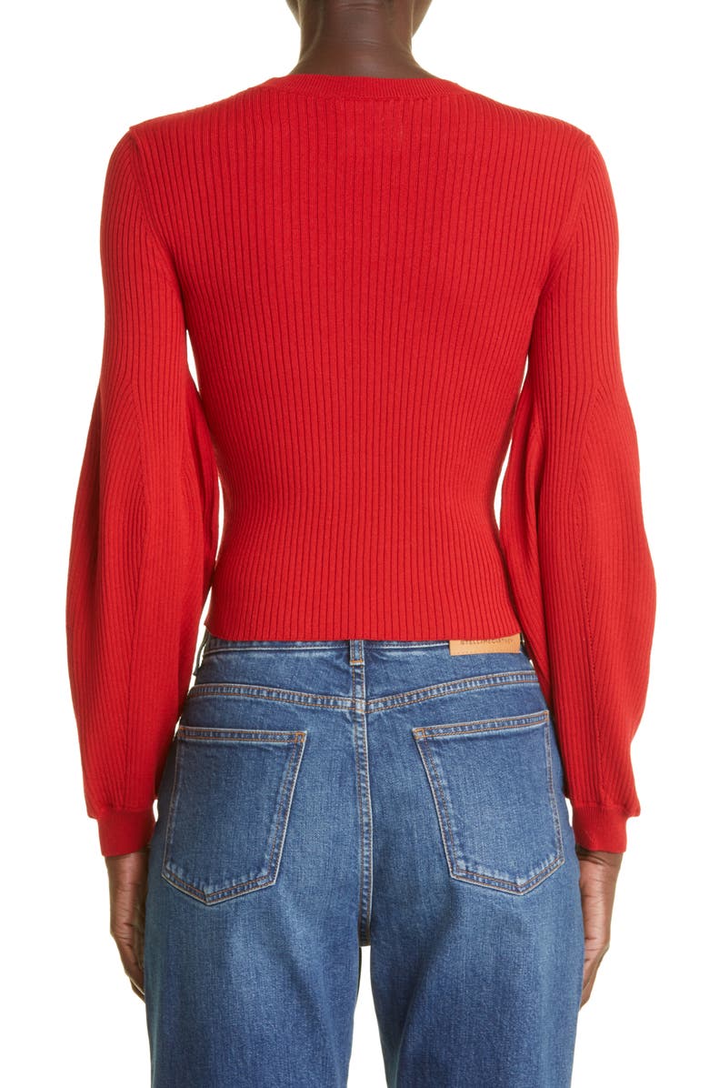 Stella McCartney Sensual Stretch Balloon Sleeve Sweater, Alternate, color, 