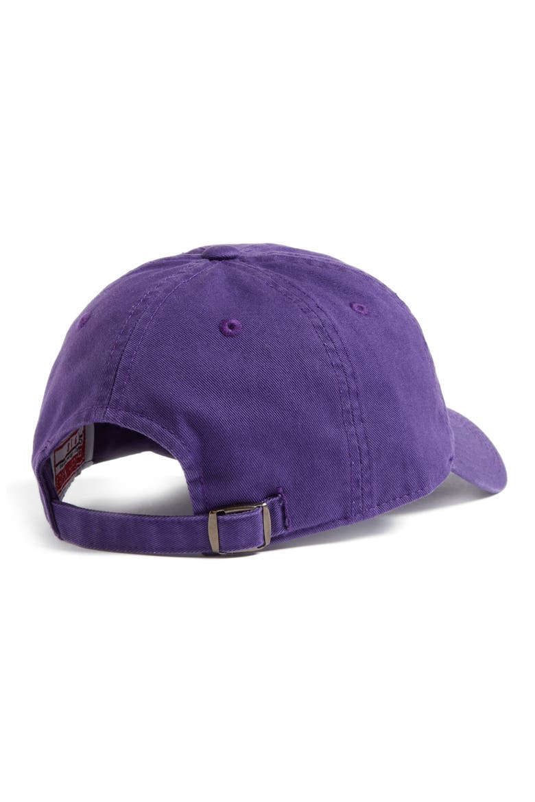 Washed Cotton Baseball Cap, Alternate, color, PURPLES
