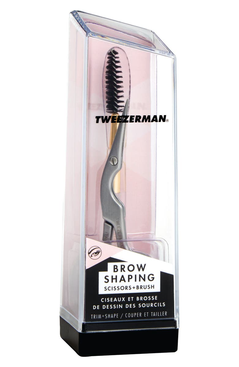 TWEEZERMAN Brow Shaping Scissors & Brush, Alternate, color, 
