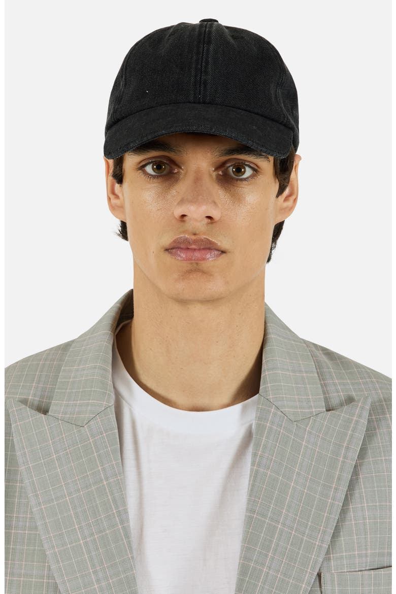 Denim Adjustable Baseball Cap, Alternate, color, DARK WASH