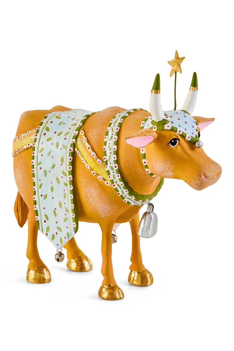 Patience Brewster Nativity Cow Figurine, Alternate, color, BLUE