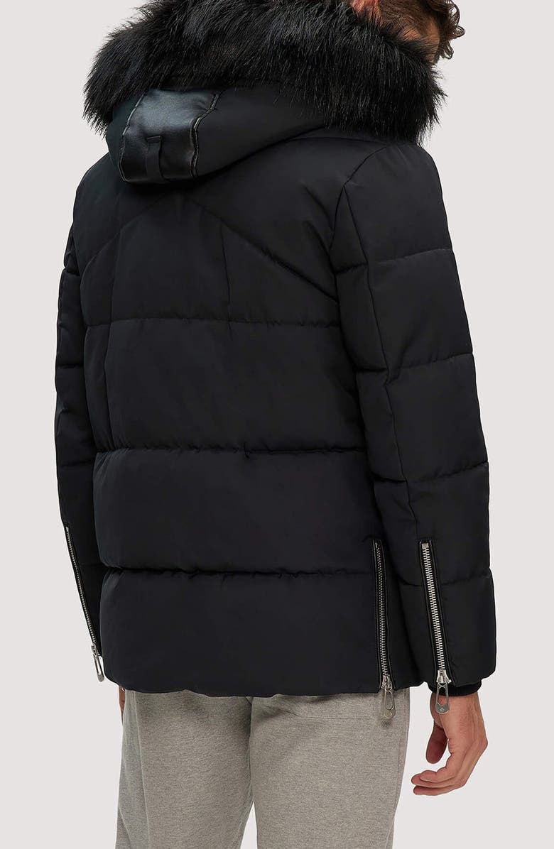 Noize Marlon Faux Fur Hooded Parka, Alternate, color, Black