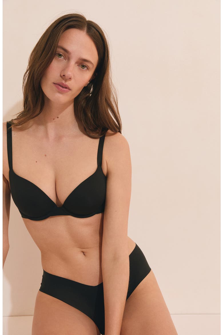 Pure Invisible Bra, Alternate, color, BLACK