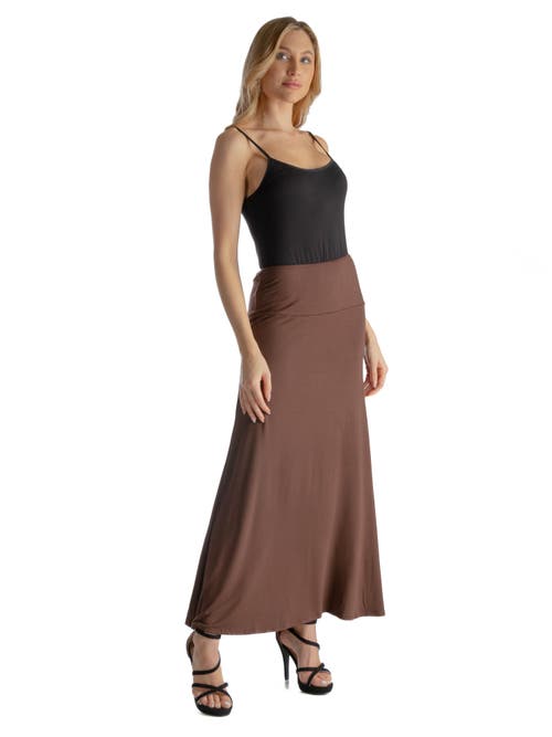 24seven Comfort Apparel Elastic Waist Maxi Skirt