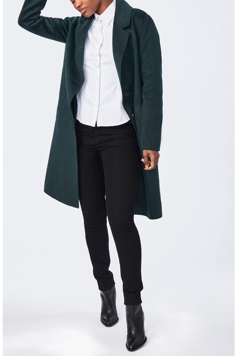 Notch Collar Coat, Alternate, color, DARK TEAL