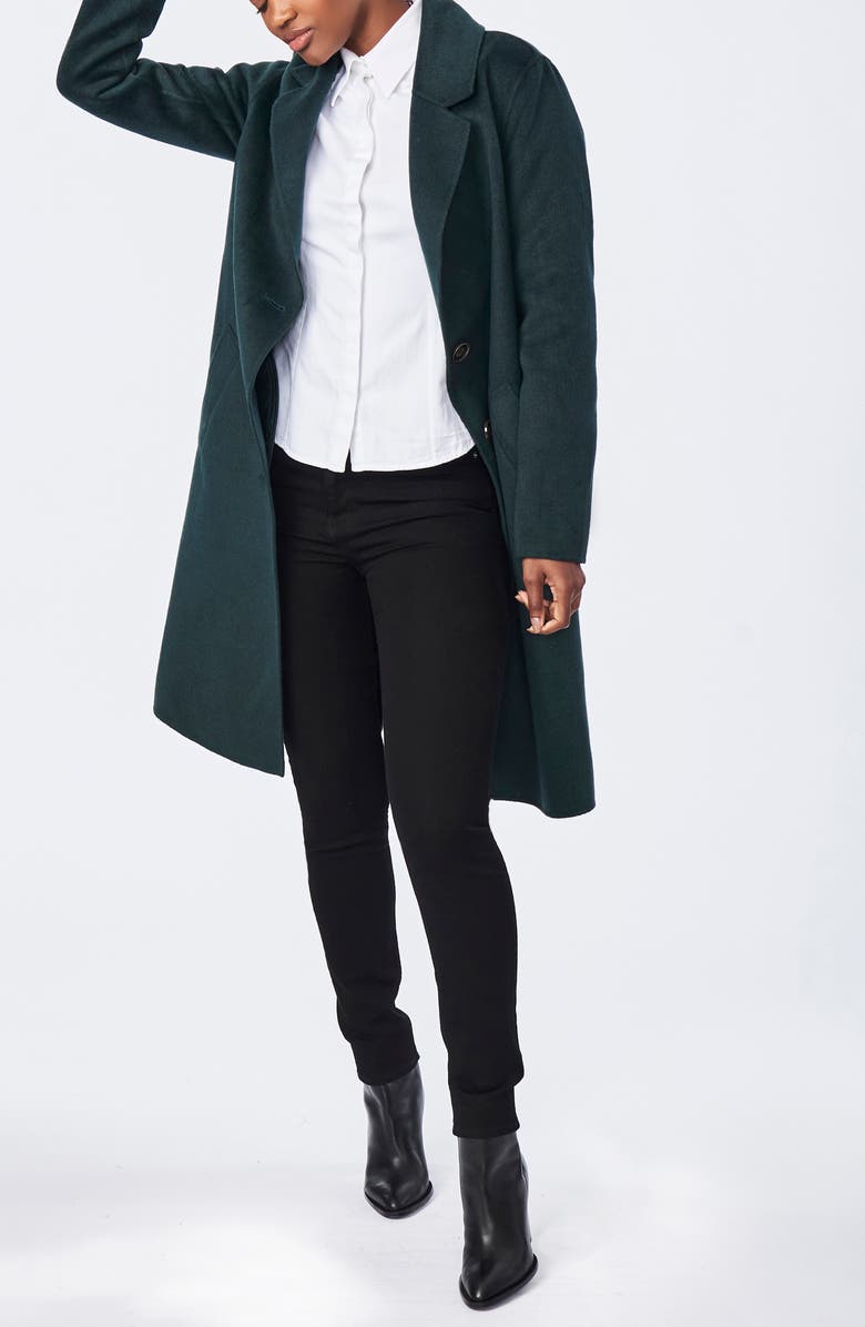 Bernardo Notch Collar Coat, Alternate, color, 