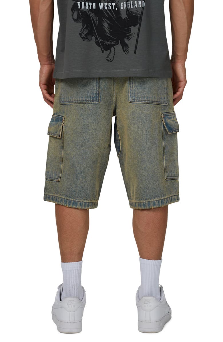 Good For Nothing Cargo Denim Shorts, Alternate, color, Blue