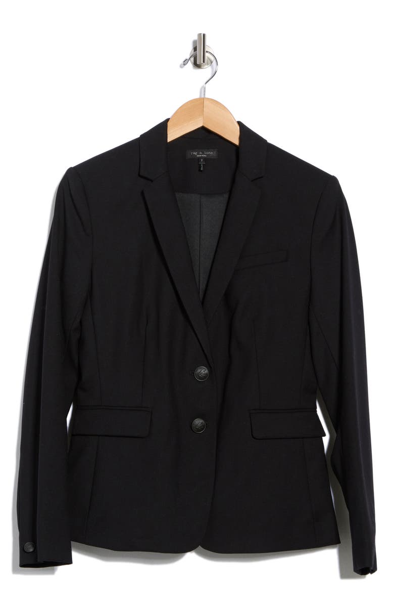 rag & bone Razor Wool Blend Blazer, Alternate, color, Black