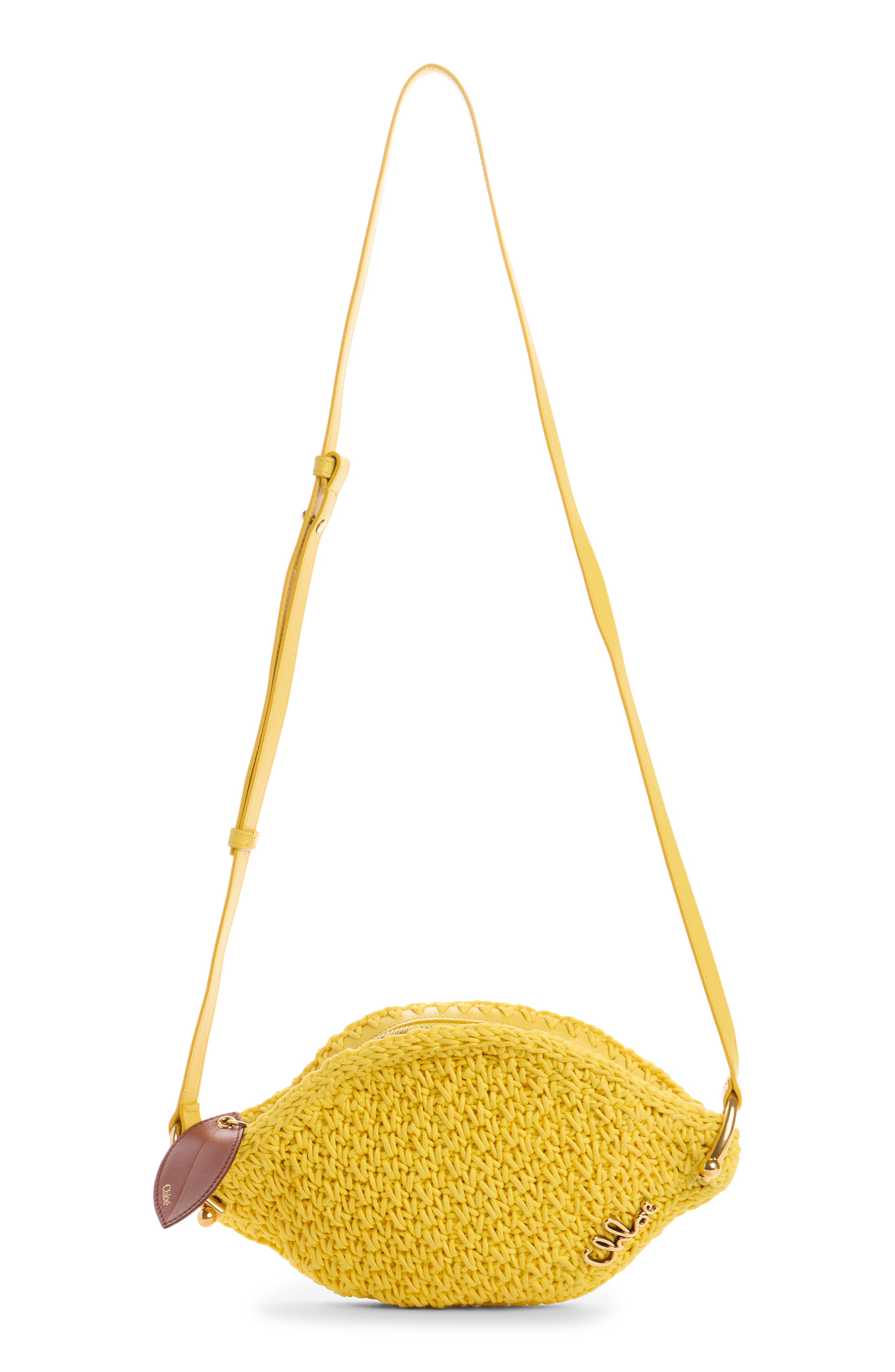 Chloé Tropicus Knit Shoulder Bag, Main, color, Radiant Yellow
