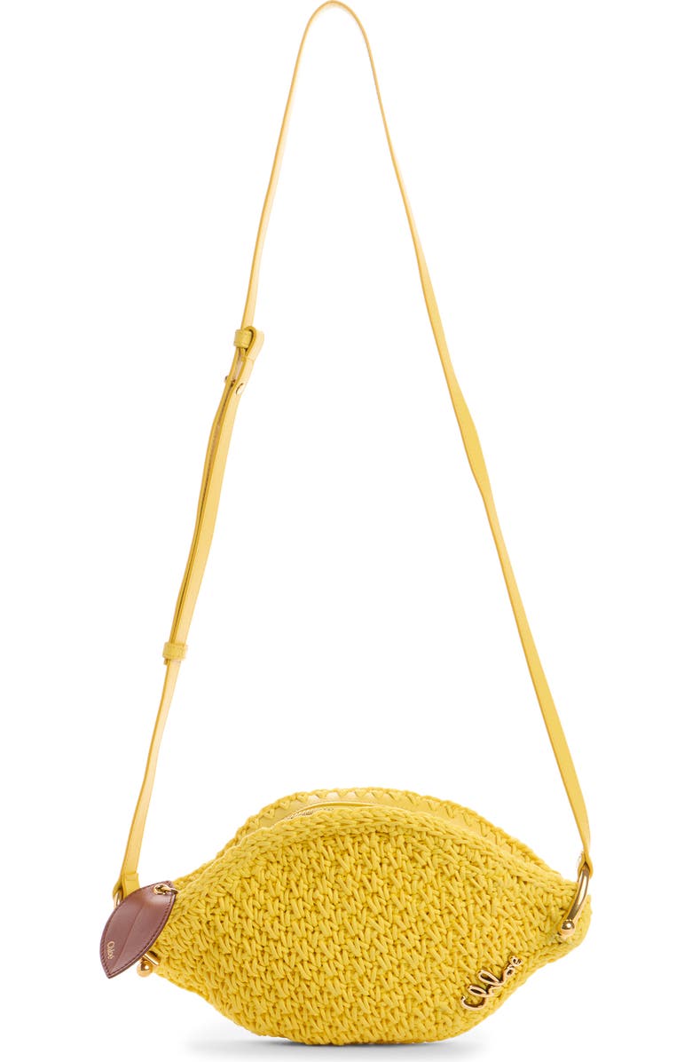 Chloé Tropicus Knit Shoulder Bag, Main, color, Radiant Yellow