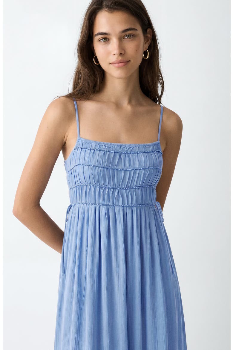 Beaded Detail Long Dress, Alternate, color, SKY BLUE
