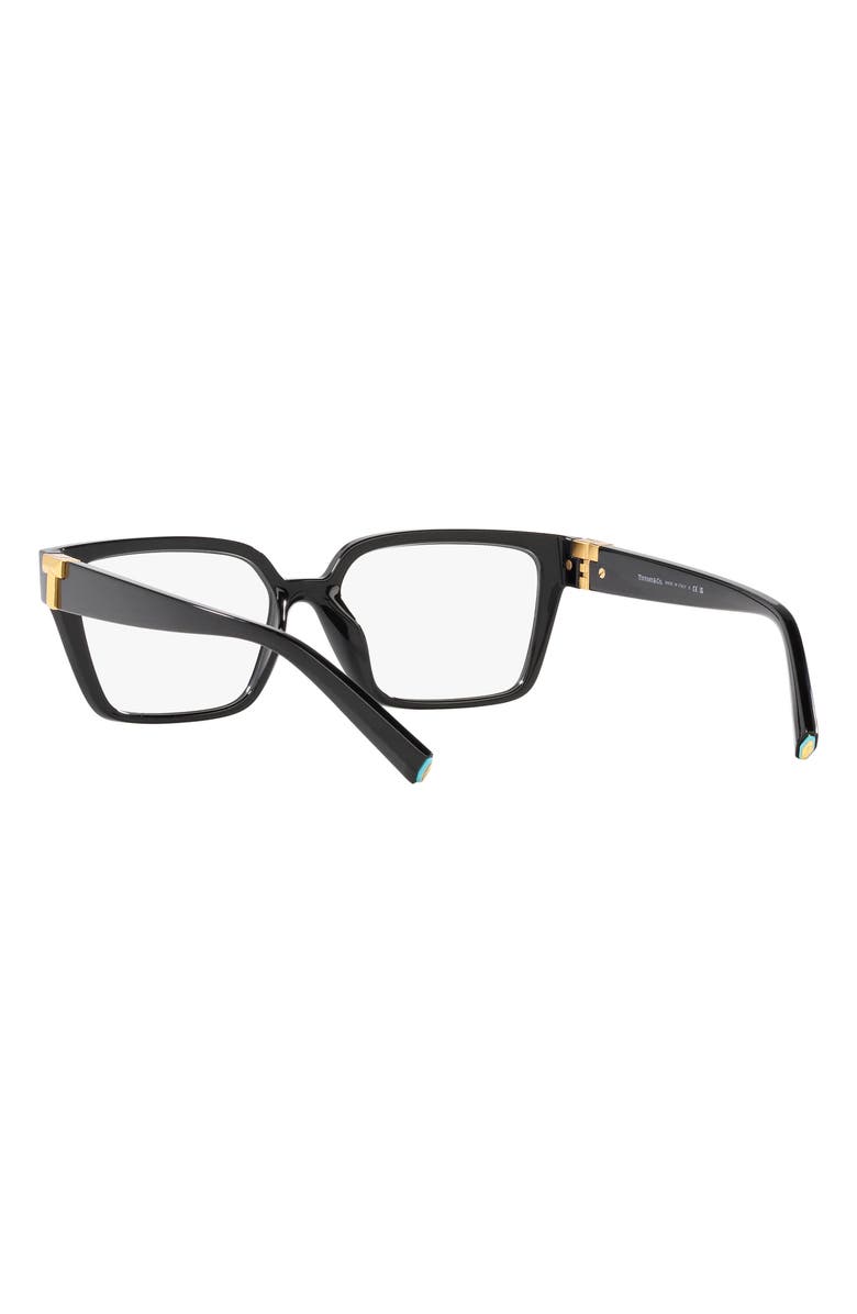 Tiffany & Co. 55mm Rectangular Optical Glasses, Alternate, color, Black