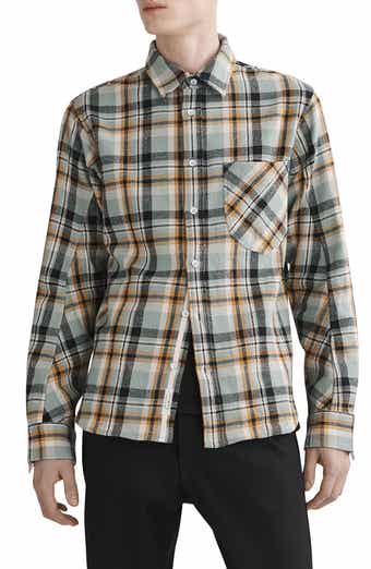 Plaid Cotton Flannel Button-Up Shirt