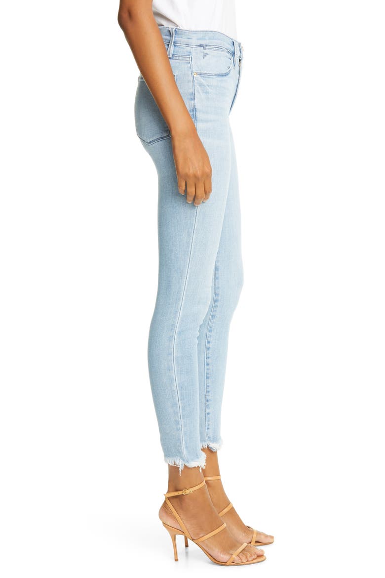 Le Skinny High Waist Raw Hem Ankle Jeans, Alternate, color, CARNATION