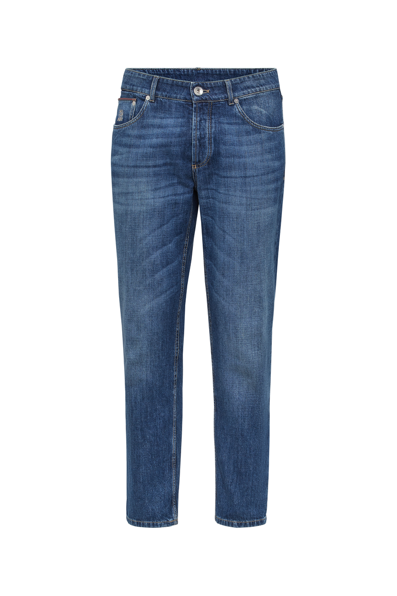 Lightweight denim trousers, Main, color, Medium Denim
