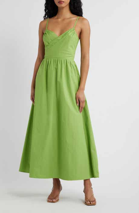 Marcella Tie Back Cotton Poplin Dress