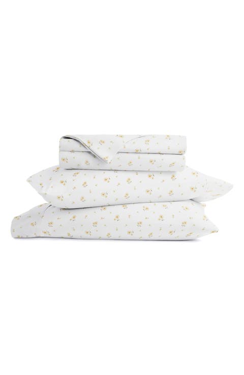 Kaycie Gray Ditsy Floral Microfiber Sheet Set