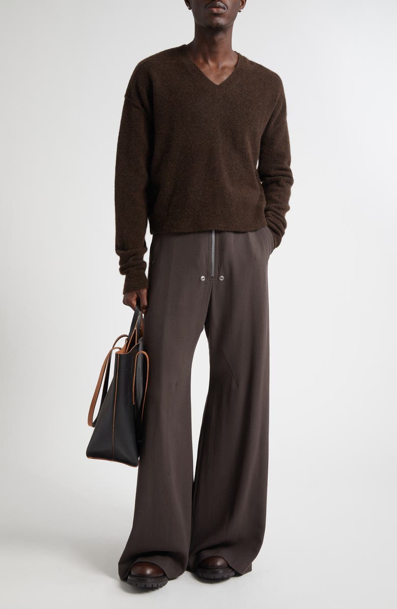 Rick Owens Belas Tailored Wide Leg Pants, Alternate, color, Dark Dust