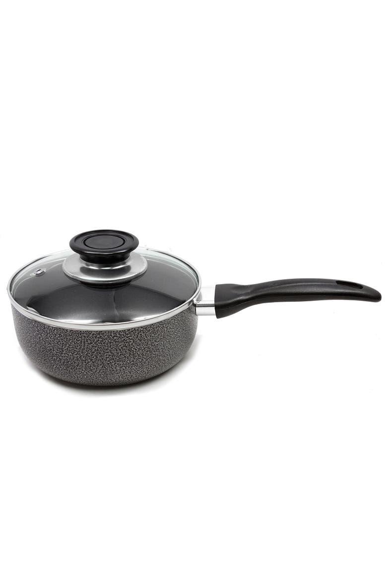 Saucepan Aluminum Non-Stick 2 Qt-Gray, Main, color, Grey