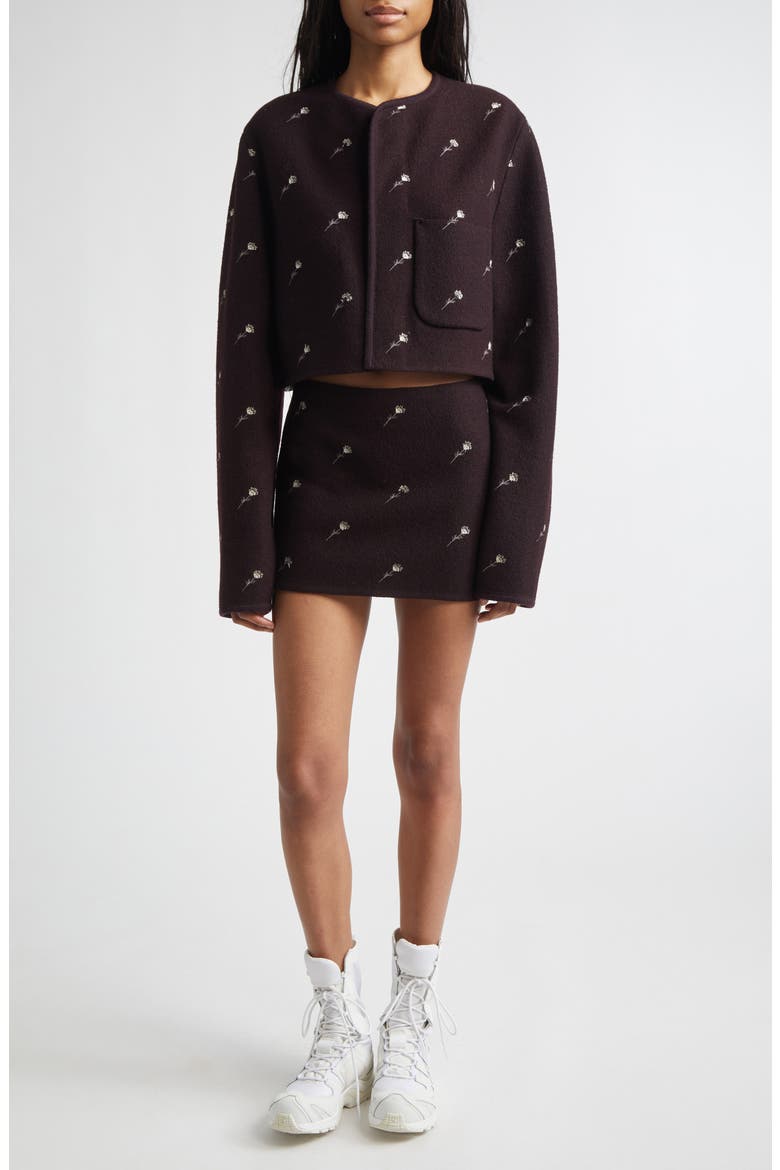 Walker Floral Embroidered Wool Utility Jacket, Alternate, color, TANIN FLOWERS FELTED