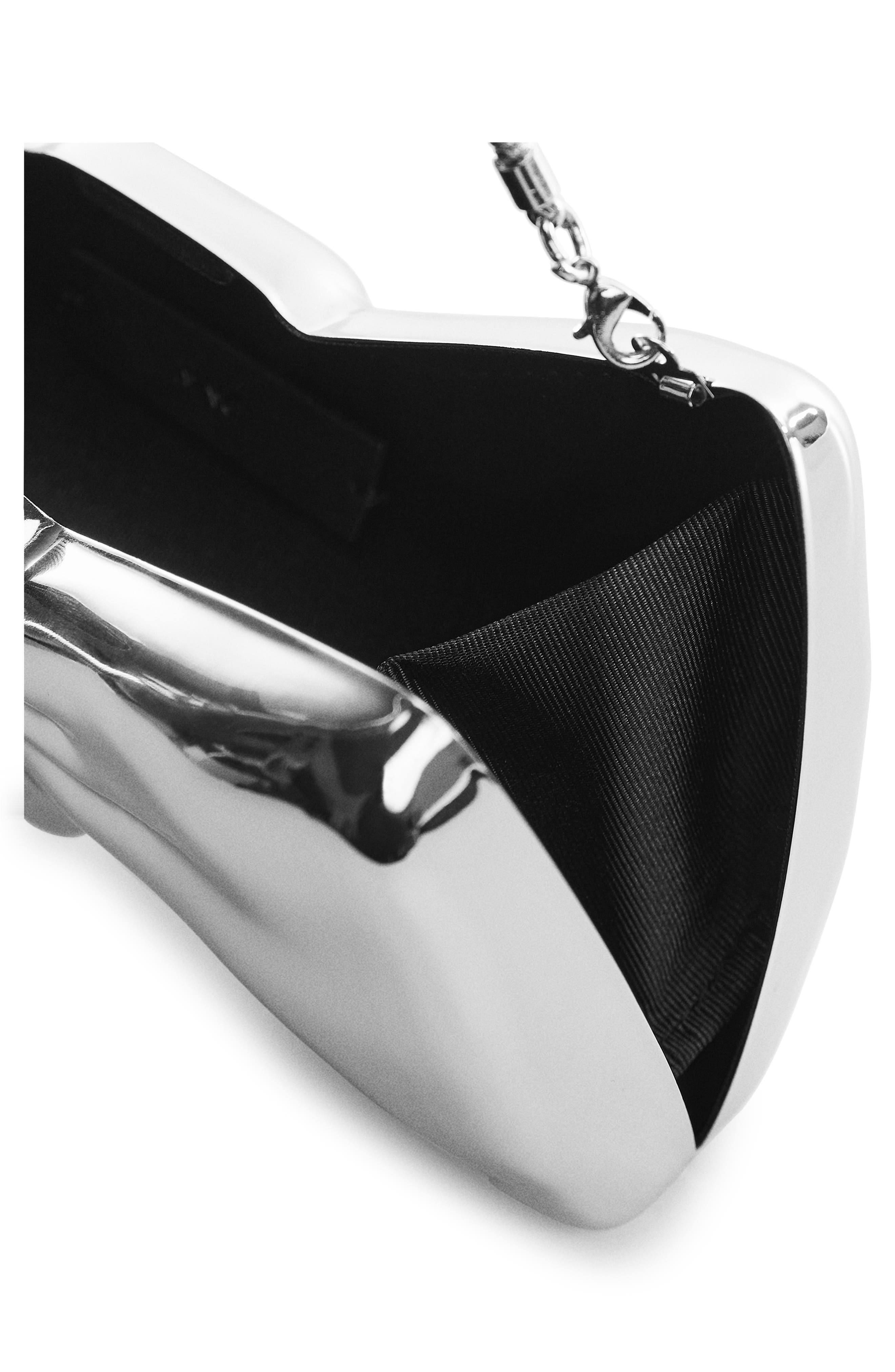 MANGO Metallic Bow Clutch, Alternate, color, 