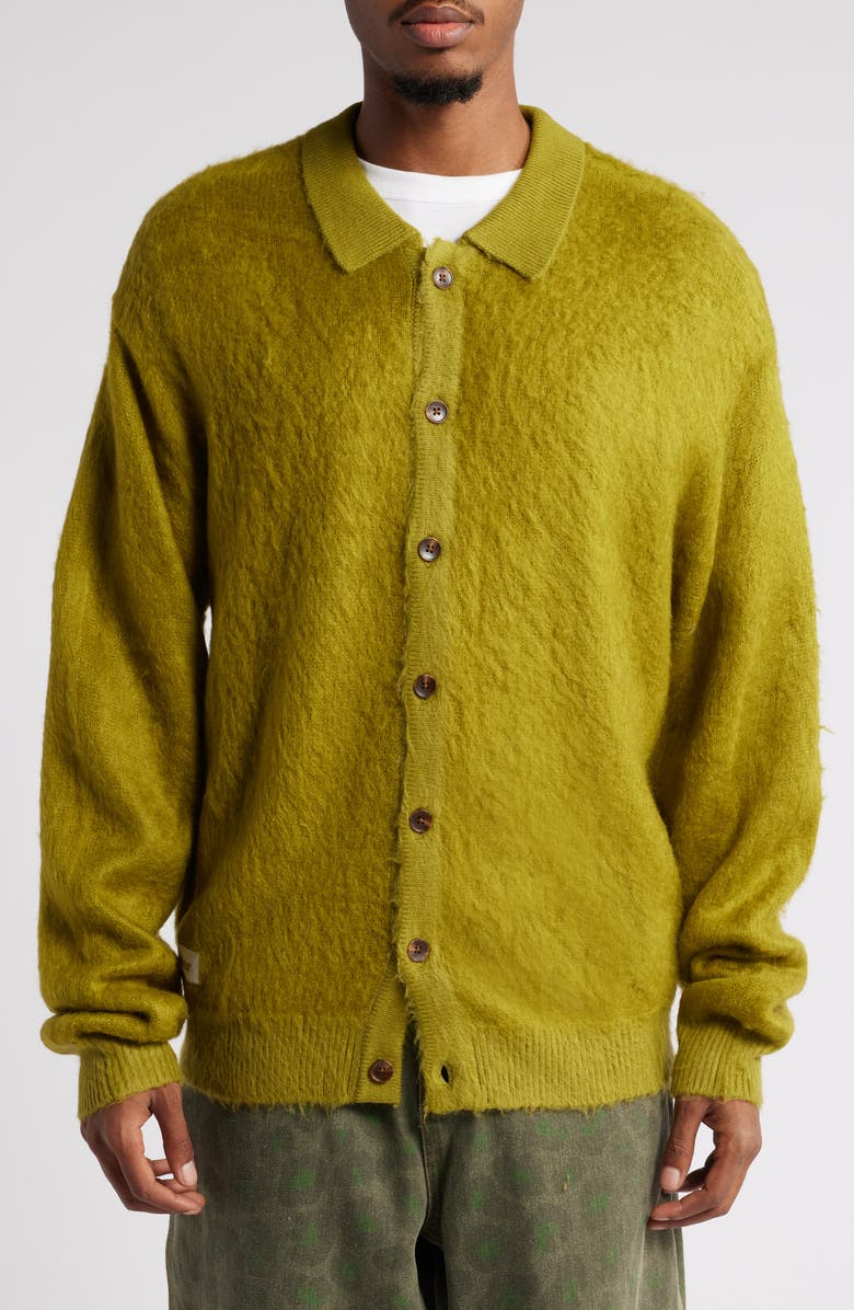 Butter Goods Hairy Full Button Cardigan, Alternate, color,