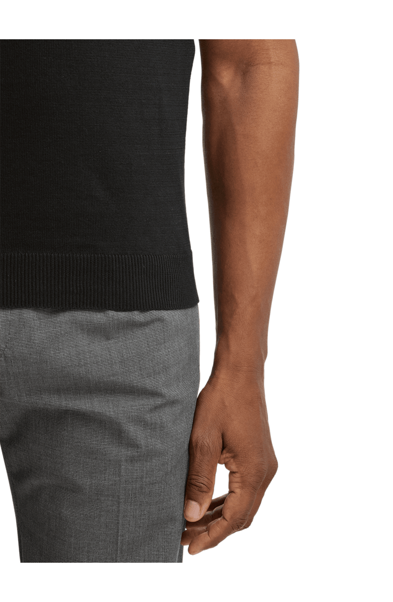 Paul Fredrick Supima Cotton Crew Neck Sweater, Alternate, color, Black