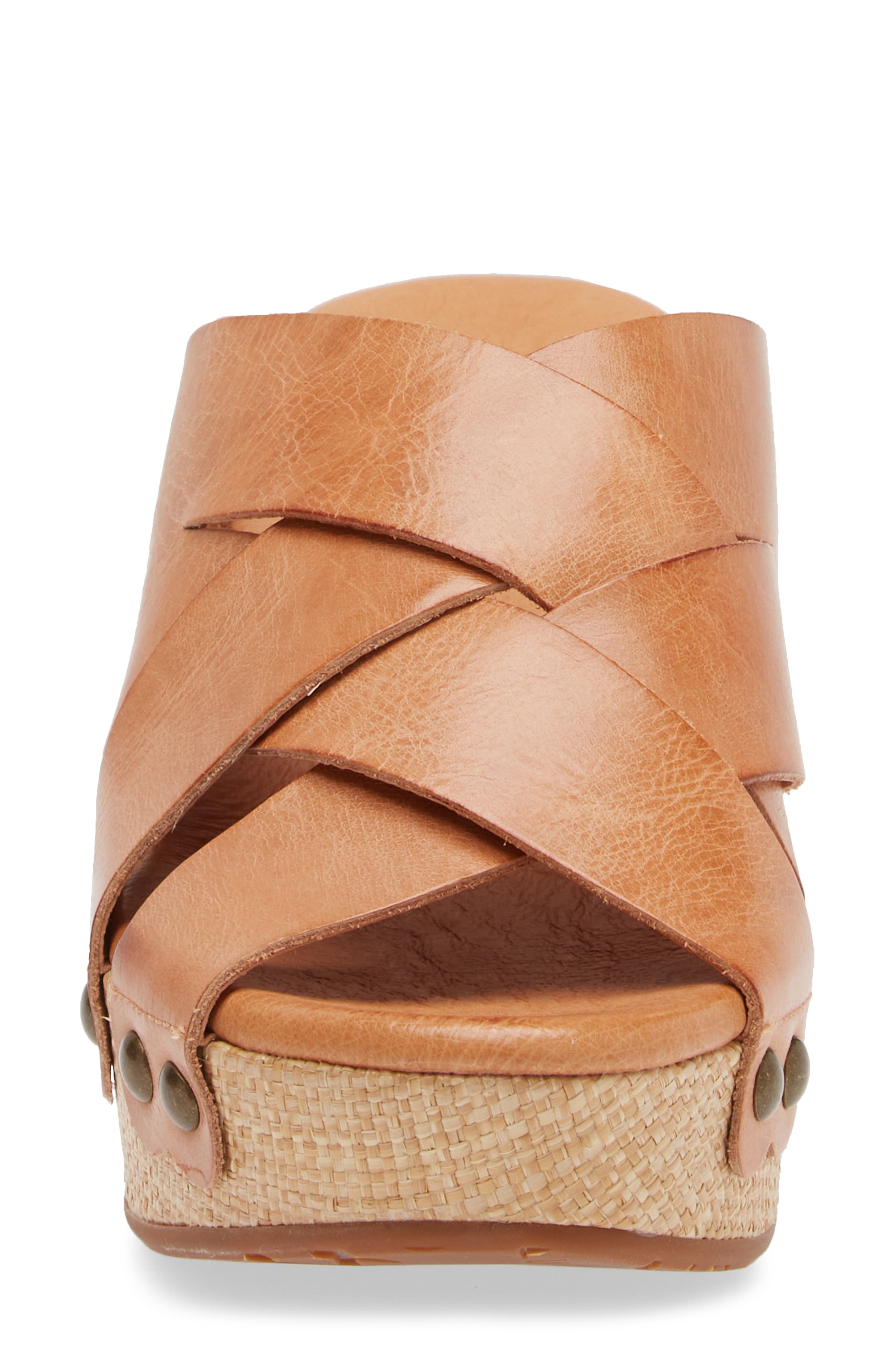 Chocolat Blu Yetta Platform Wedge Slide Sandal, Alternate, color, Camel Leather