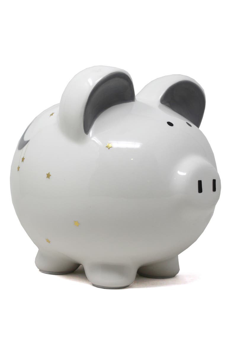 Child to Cherish Twinkle Twinkle Ceramic Piggy Bank, Main, color, White