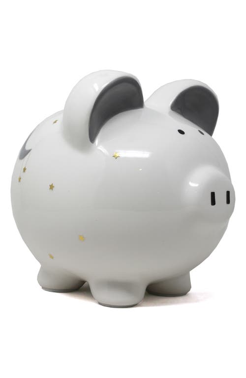 Child To Cherish Twinkle Twinkle Ceramic Piggy Bank In White