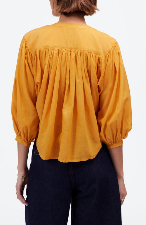 MADEWELL MADEWELL SHIRRED VOILE BUTTON-UP TOP